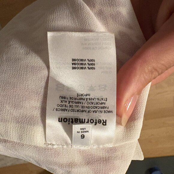 Reformation Alisa Heart Print Midi Dress Size 6 - Picture 6 of 6